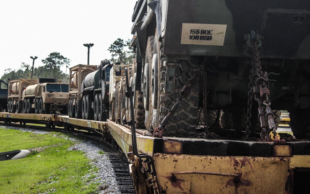 155th ABCT rail load to Fort Bliss