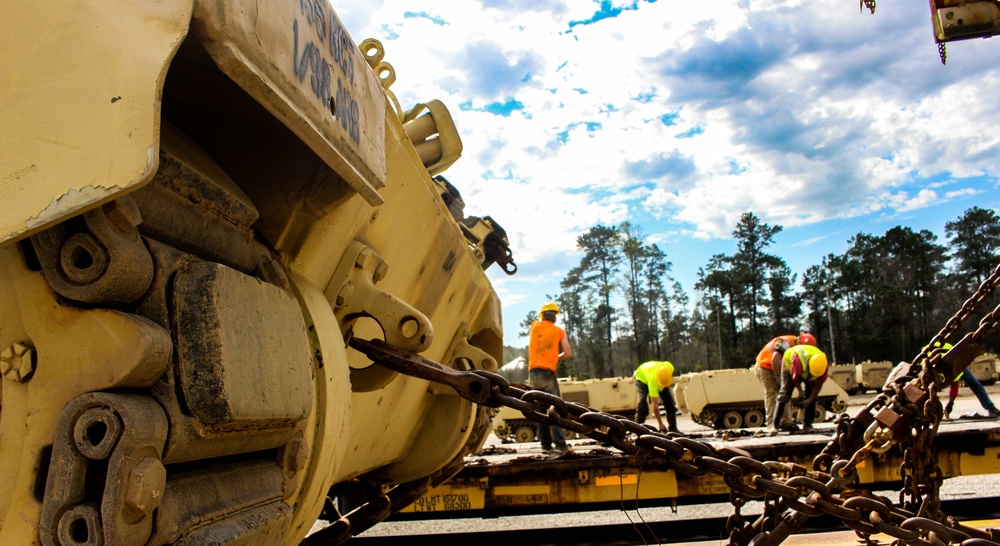 155th ABCT rail load to Fort Bliss