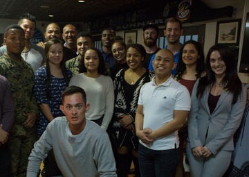 MCAS Futenma hosts Yokohama DeNA BayStars baseball team tour of an MV-22B Osprey