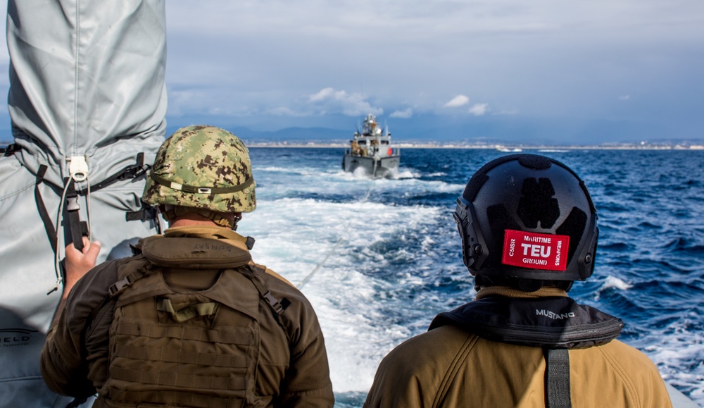 CRS 3 MKVI Patrol Boat Crews conducts TOWEX during Unit Level Training
