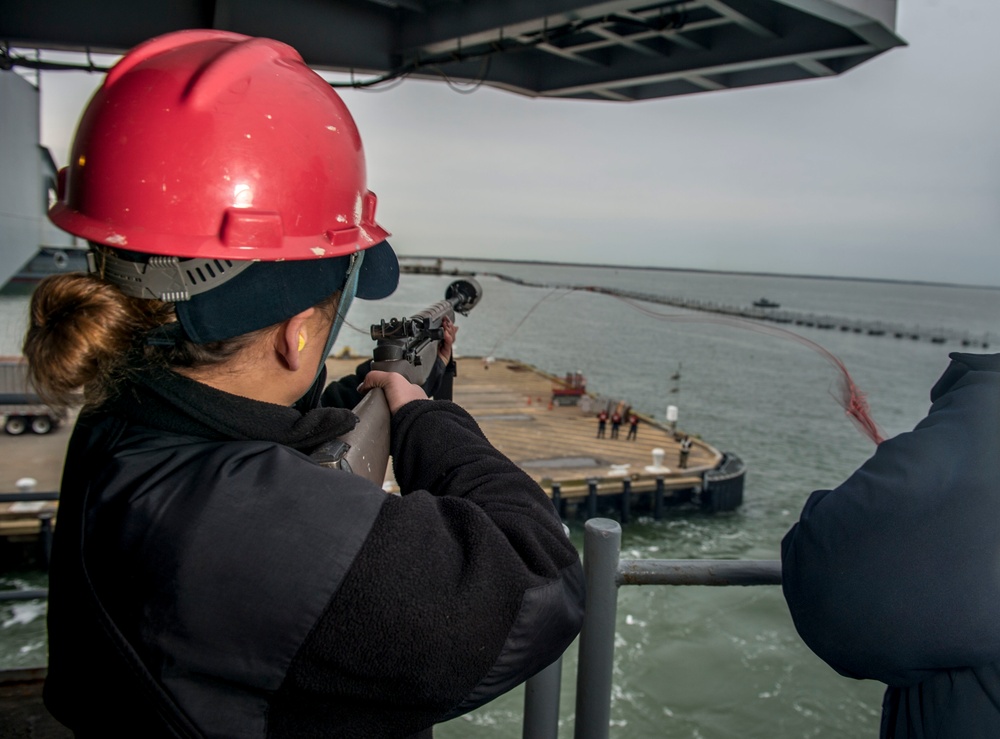 GHWB is the flagship of Carrier Strike Group (CSG) 2, which is comprised of the staff of CSG-2; GHWB; the nine squadrons and staff of Carrier Air Wing (CVW) 8; Destroyer Squadron (DESRON) 22 staff and guided-missile destroyers USS Laboon (DDG 58) and US..