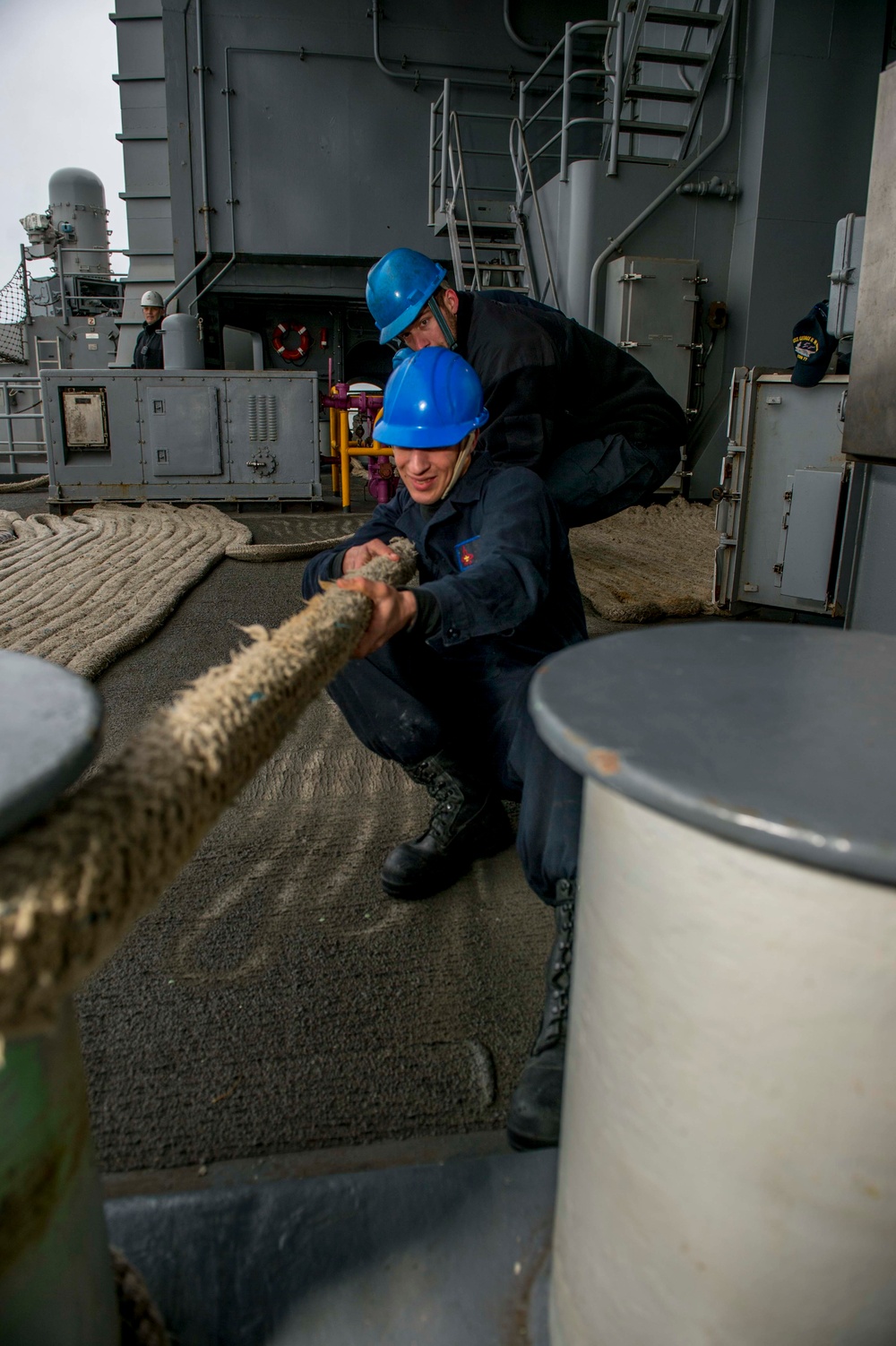 GHWB is the flagship of Carrier Strike Group (CSG) 2, which is comprised of the staff of CSG-2; GHWB; the nine squadrons and staff of Carrier Air Wing (CVW) 8; Destroyer Squadron (DESRON) 22 staff and guided-missile destroyers USS Laboon (DDG 58) and USS