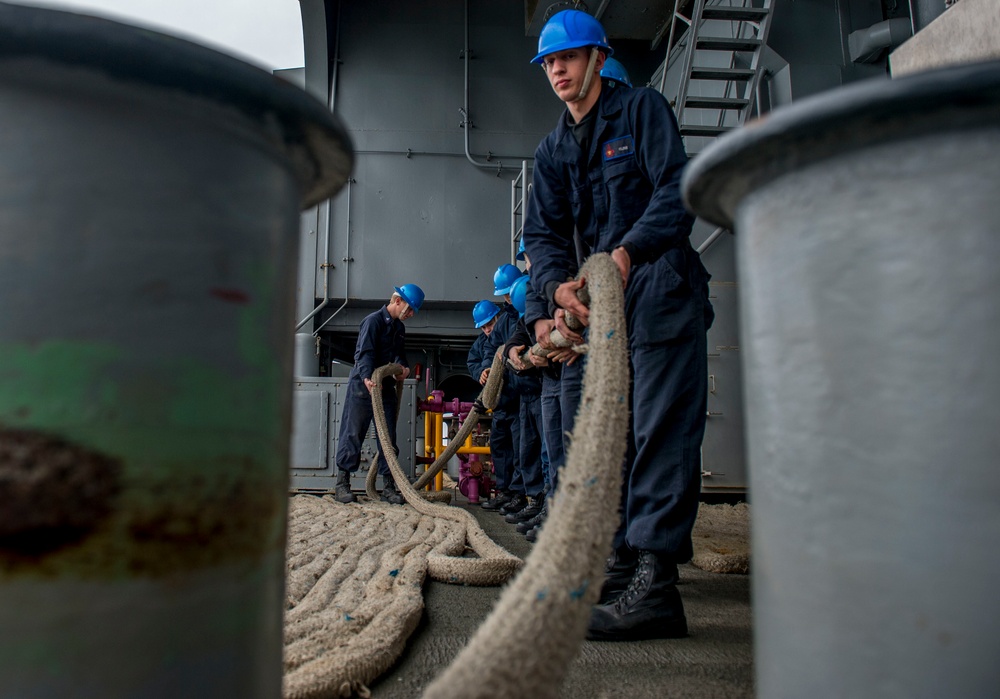 GHWB is the flagship of Carrier Strike Group (CSG) 2, which is comprised of the staff of CSG-2; GHWB; the nine squadrons and staff of Carrier Air Wing (CVW) 8; Destroyer Squadron (DESRON) 22 staff and guided-missile destroyers USS Laboon (DDG 58) and US..