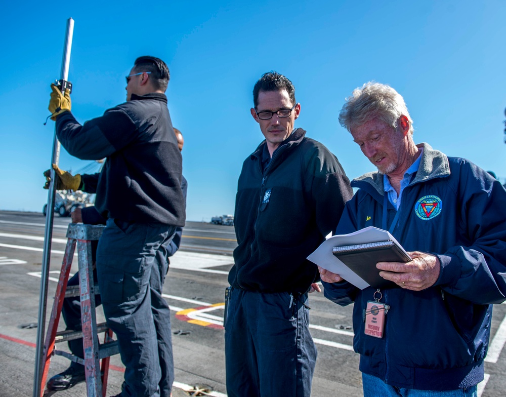 GHWB is the flagship of Carrier Strike Group (CSG) 2, which is comprised of the staff of CSG-2; GHWB; the nine squadrons and staff of Carrier Air Wing (CVW) 8; Destroyer Squadron (DESRON) 22 staff and guided-missile destroyers USS Laboon (DDG 58) and USS