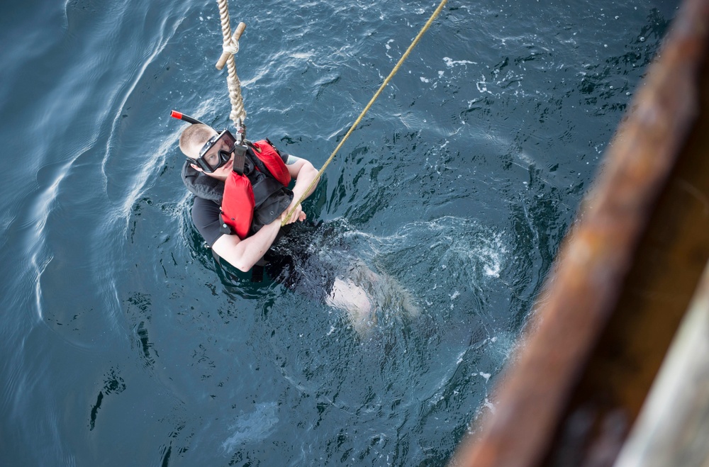 USS Green Bay (LPD 20) Man Overboard Drills