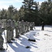 Cold-Weather Operations Course Class 18-05 students practice snowshoeing at Fort McCoy