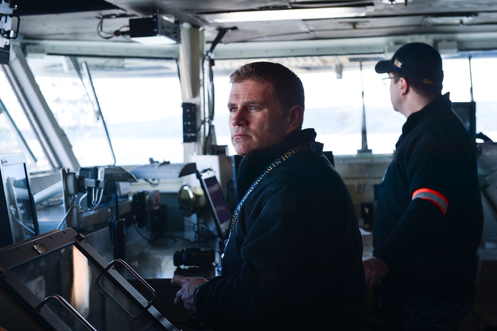 USS Nimitz Moves Into Dry Dock