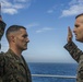 Fox Company's Commanding Officer Promoted at Sea