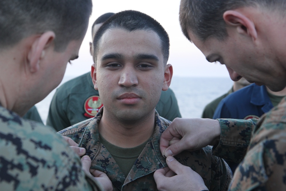 March promotions aboard the USS New York (LPD 21)