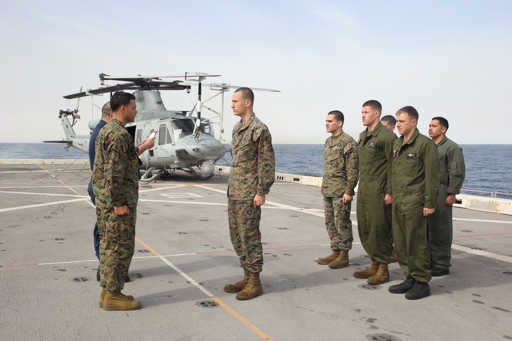 March promotions aboard the USS New York