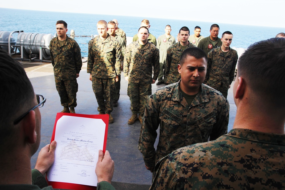 March promotion aboard the USS New York