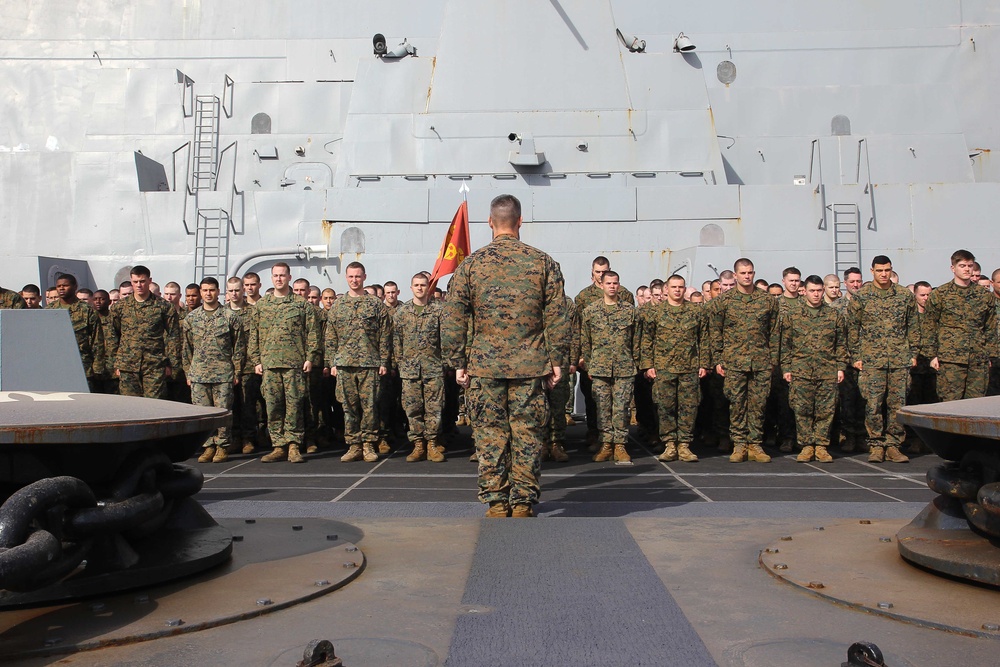 March promotions aboard the USS New York