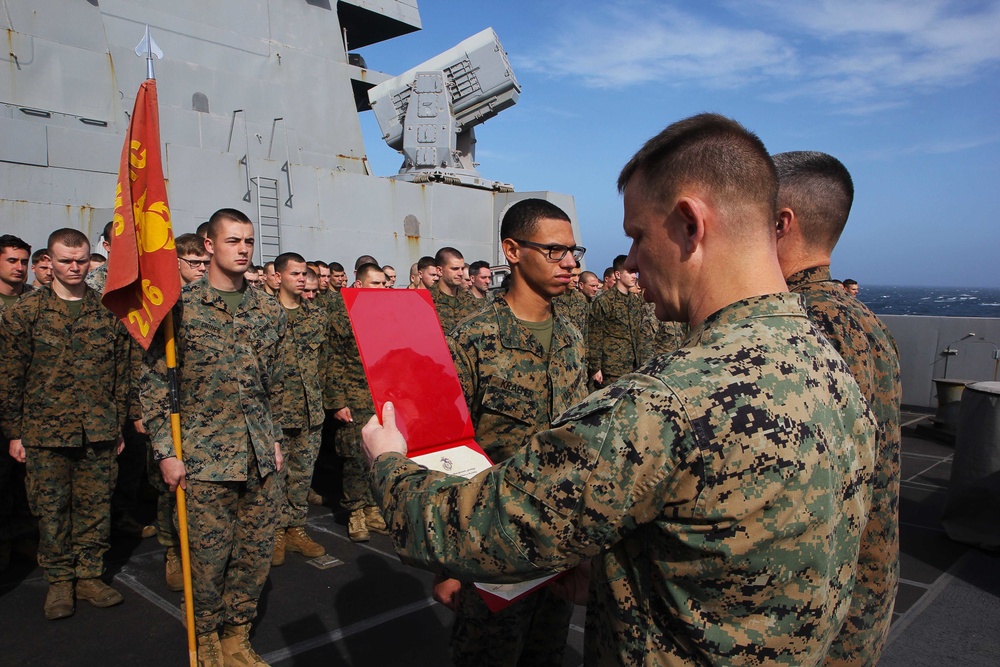 March promotions aboard the USS New York