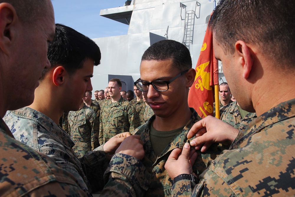 March promotions aboard the USS New York