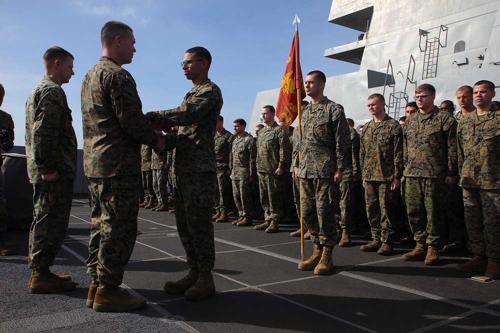 March promotions aboard the USS New York