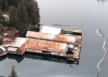 Unified Command response teams deploy containment boom for Shuyak Strait oil spill