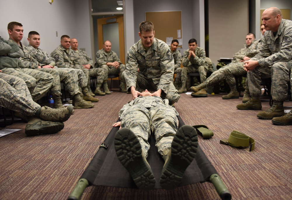 180th Fighter Wing Airmen participate in Self-Aird Buddy Care Training