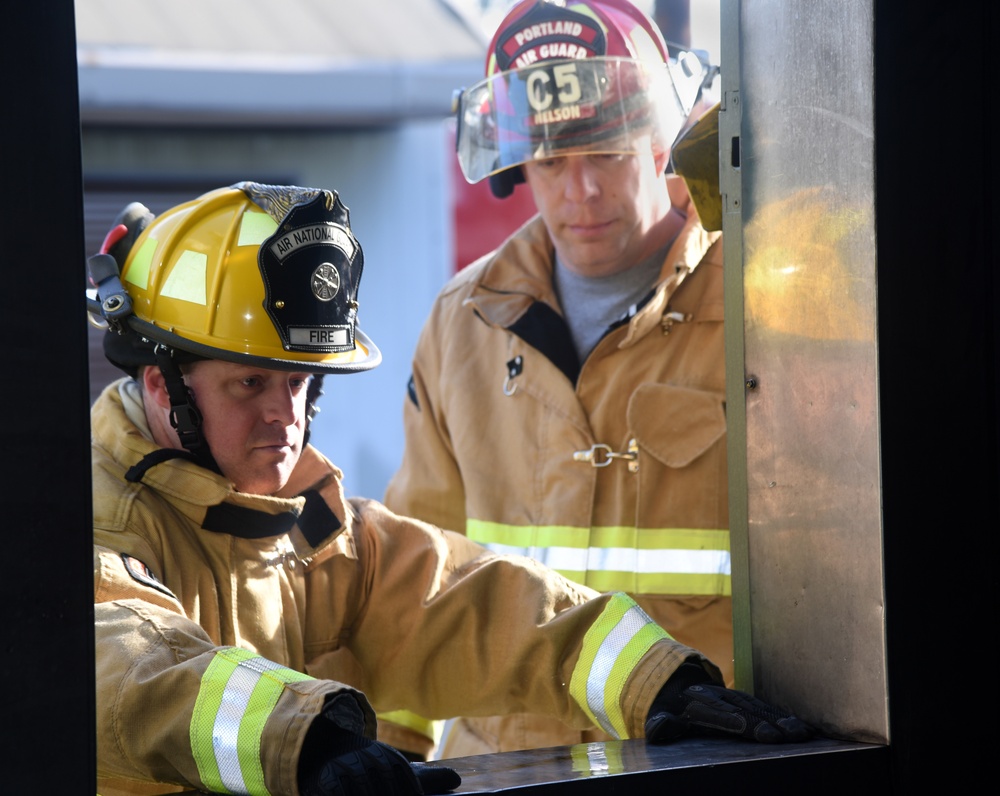 Air National Guard Firefighters Take Part in Training Exercise