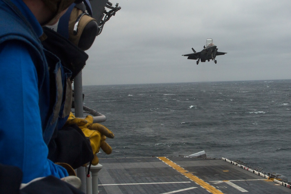 31st MEU F-35Bs Join USS Wasp for Historic Deployment