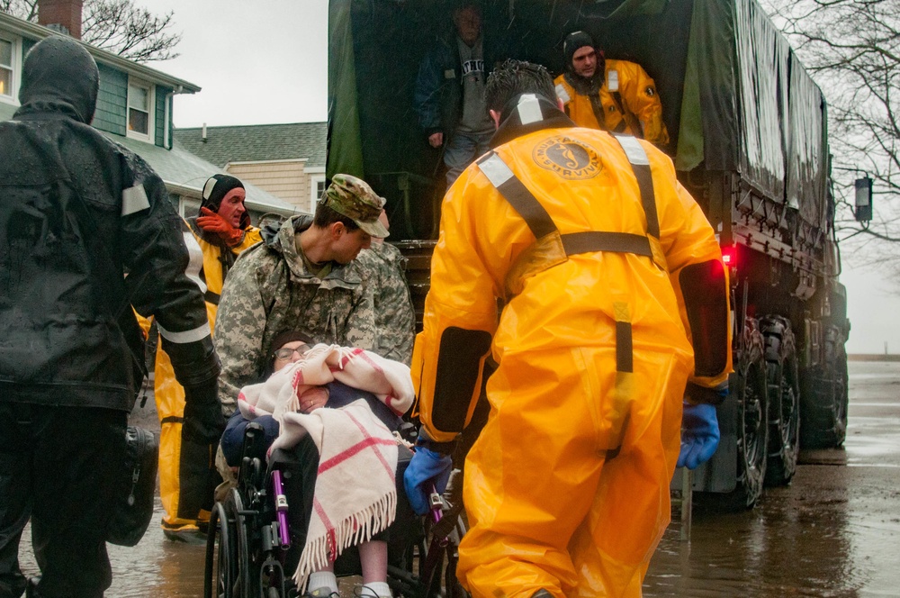 Massachusetts National Guard rescues residents during March 2018 winter storm