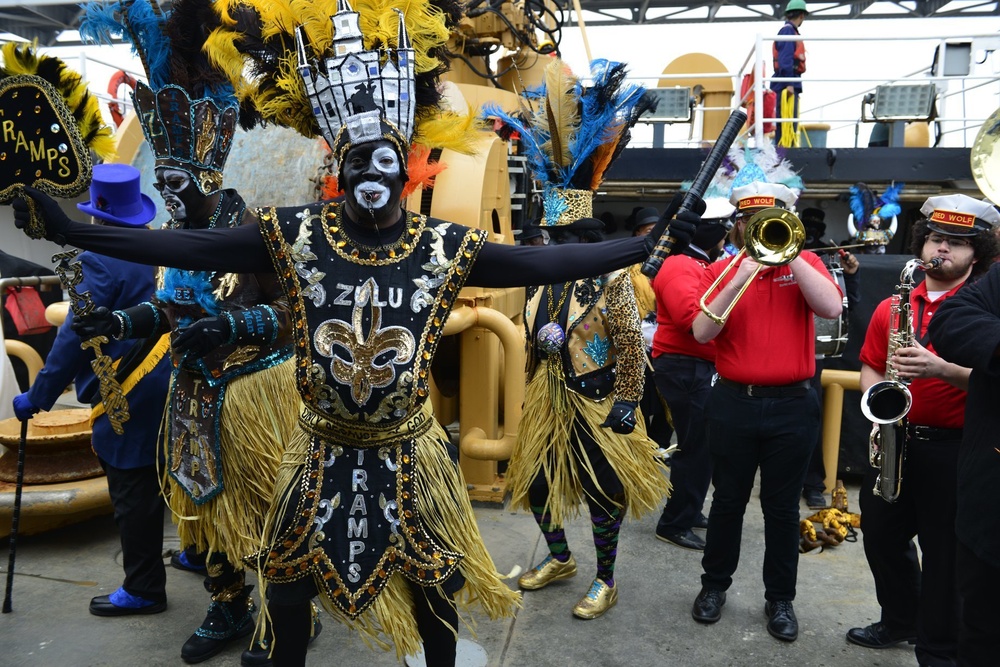 Coast Guard helps celebrate Lundi Gras