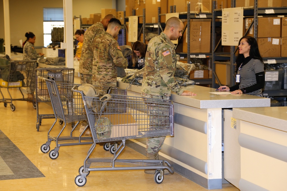 Operation Cold Steel II Soldiers receive equipment issue at Fort McCoy