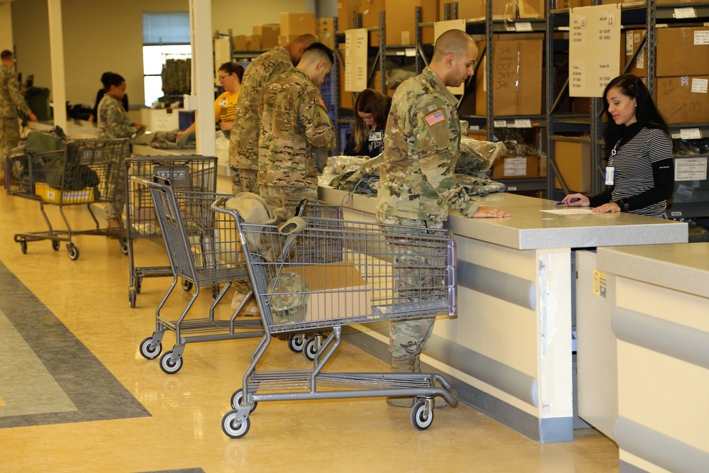 Operation Cold Steel II Soldiers receive equipment issue at Fort McCoy