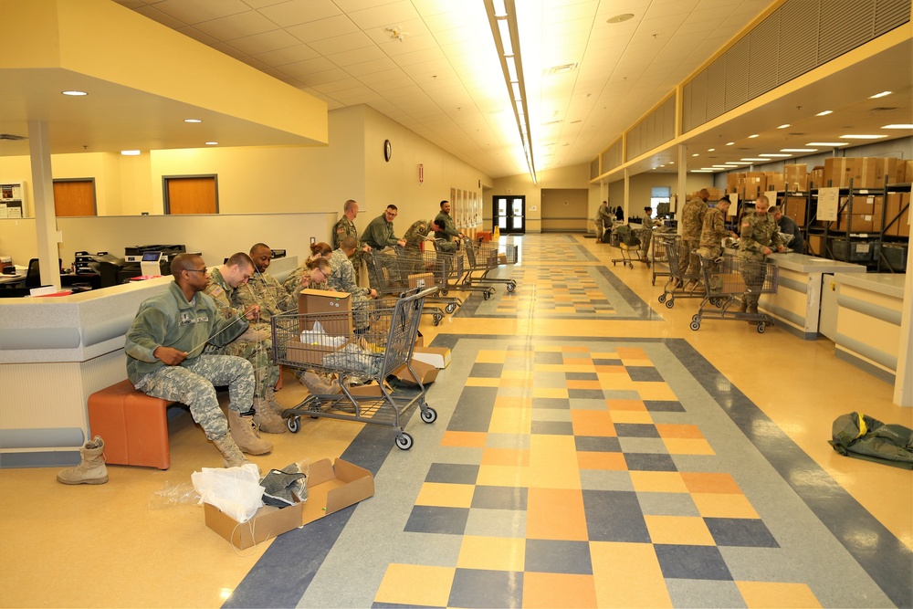 Operation Cold Steel II Soldiers receive equipment issue at Fort McCoy