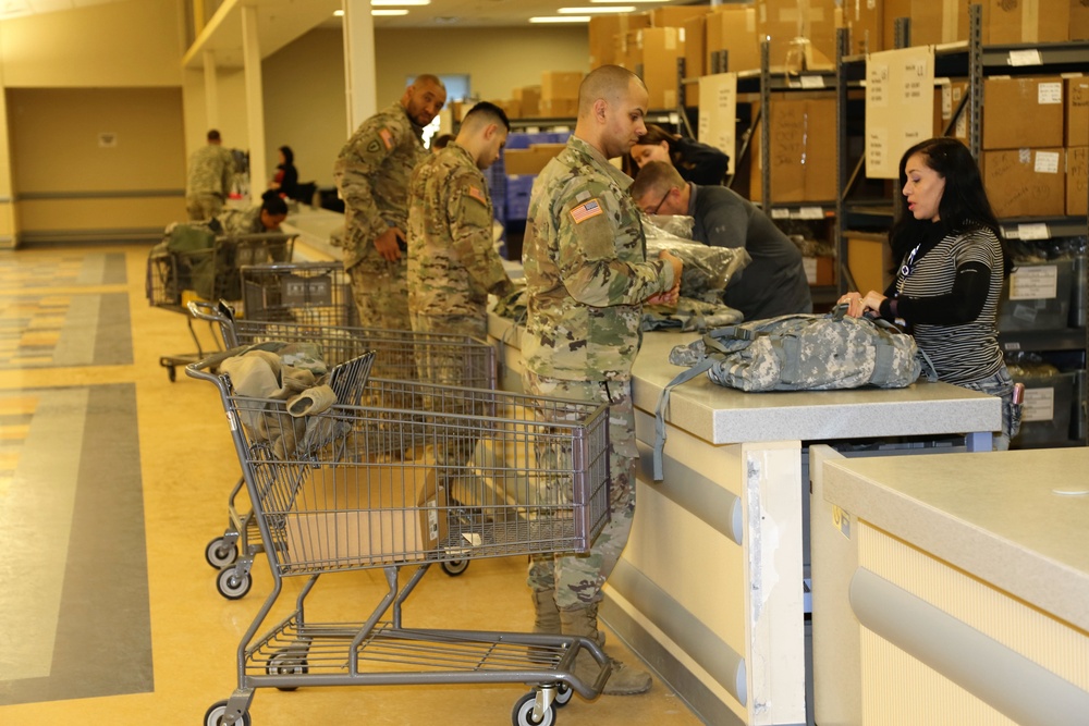 Operation Cold Steel II Soldiers receive equipment issue at Fort McCoy