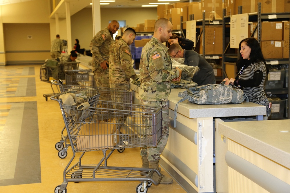Operation Cold Steel II Soldiers receive equipment issue at Fort McCoy