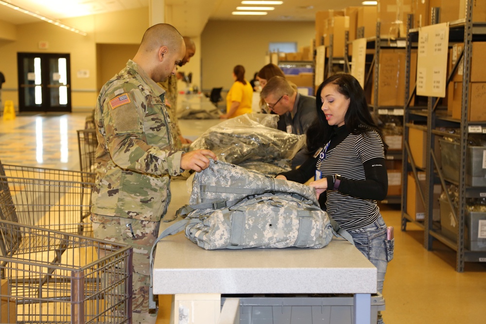 Operation Cold Steel II Soldiers receive equipment issue at Fort McCoy