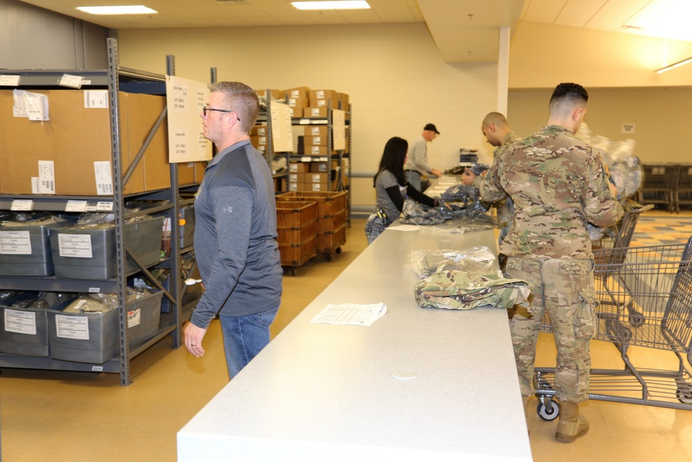 Operation Cold Steel II Soldiers receive equipment issue at Fort McCoy