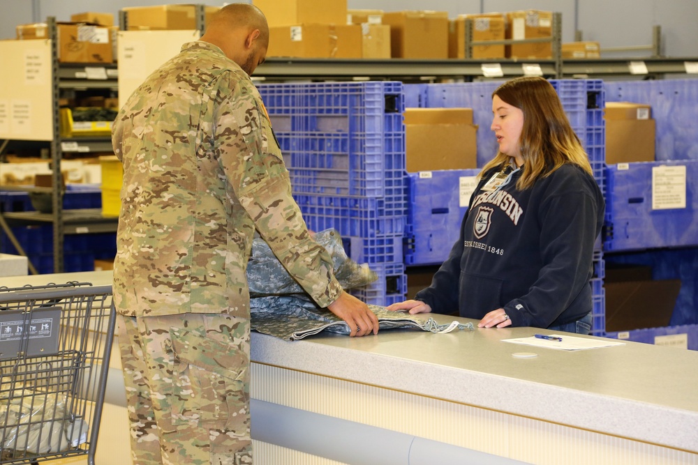 Operation Cold Steel II Soldiers receive equipment issue at Fort McCoy