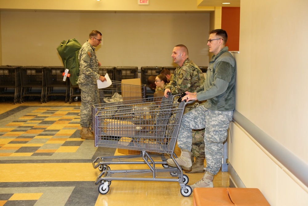 Operation Cold Steel II Soldiers receive equipment issue at Fort McCoy