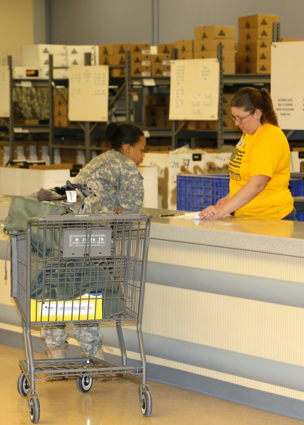 Operation Cold Steel II Soldiers receive equipment issue at Fort McCoy