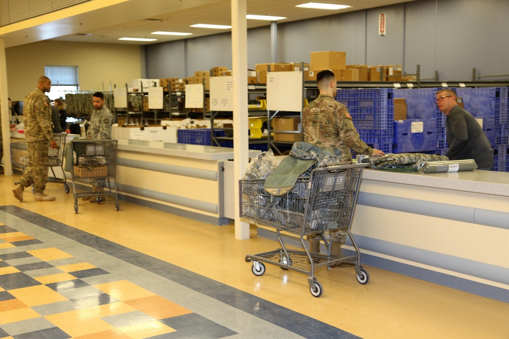 Operation Cold Steel II Soldiers receive equipment issue at Fort McCoy