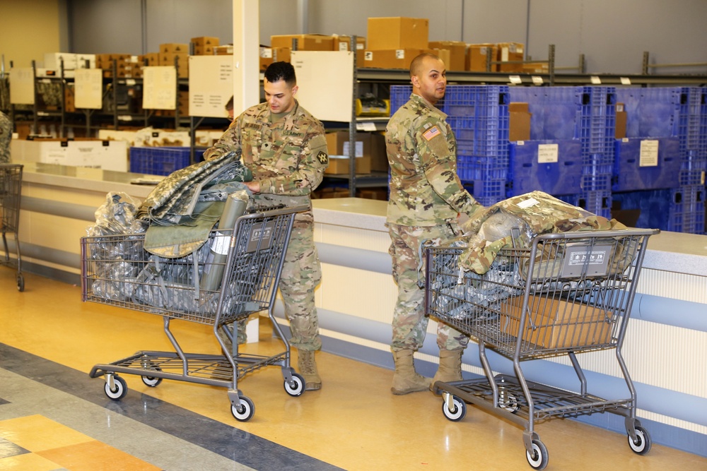 Operation Cold Steel II Soldiers receive equipment issue at Fort McCoy