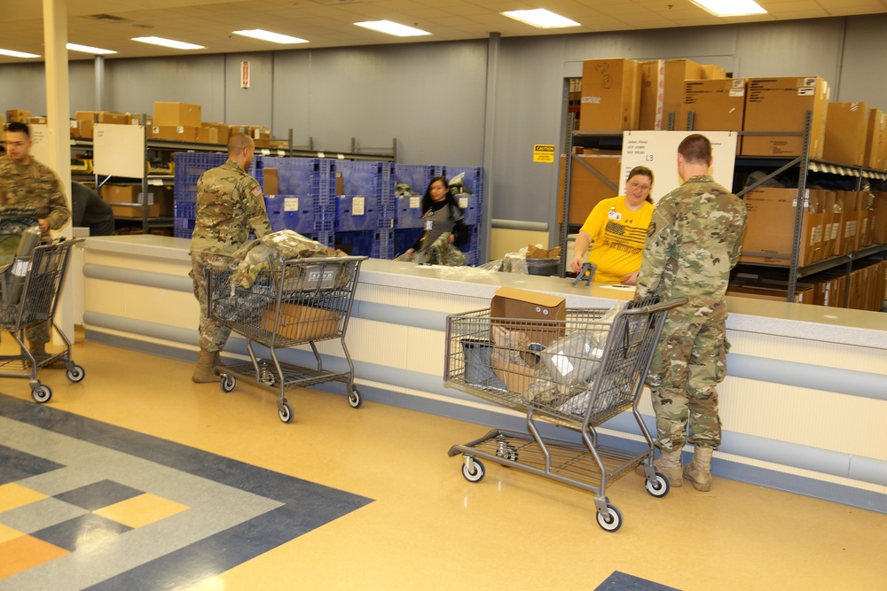 Operation Cold Steel II Soldiers receive equipment issue at Fort McCoy