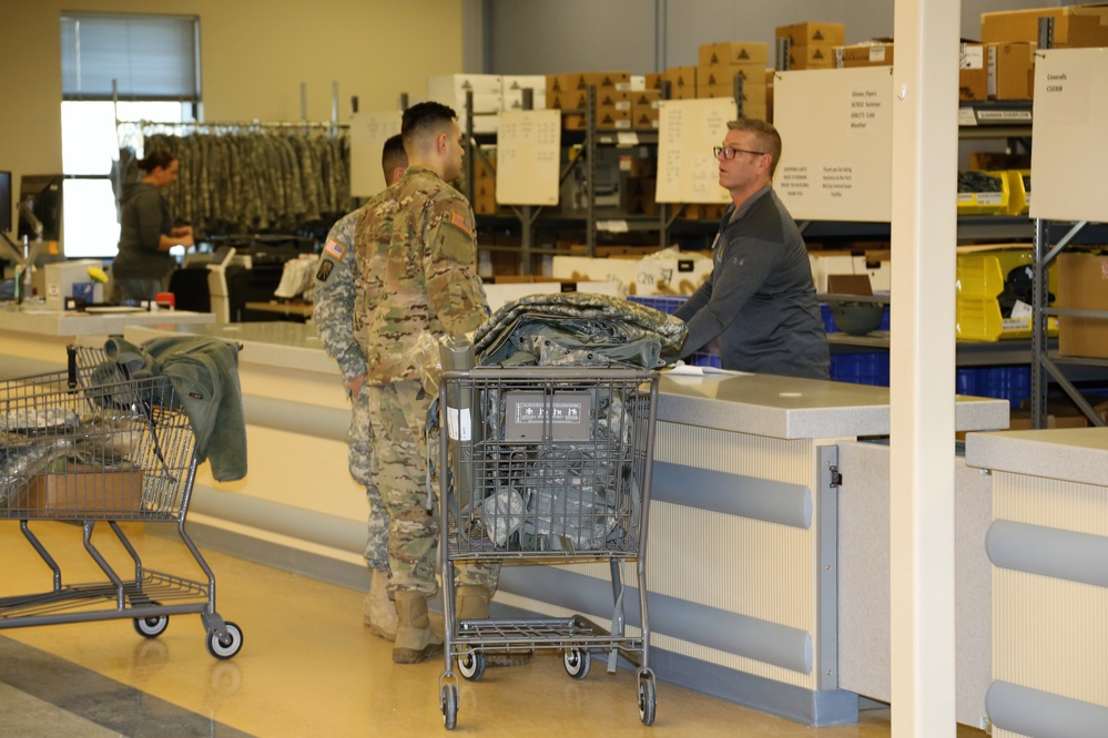 Operation Cold Steel II Soldiers receive equipment issue at Fort McCoy