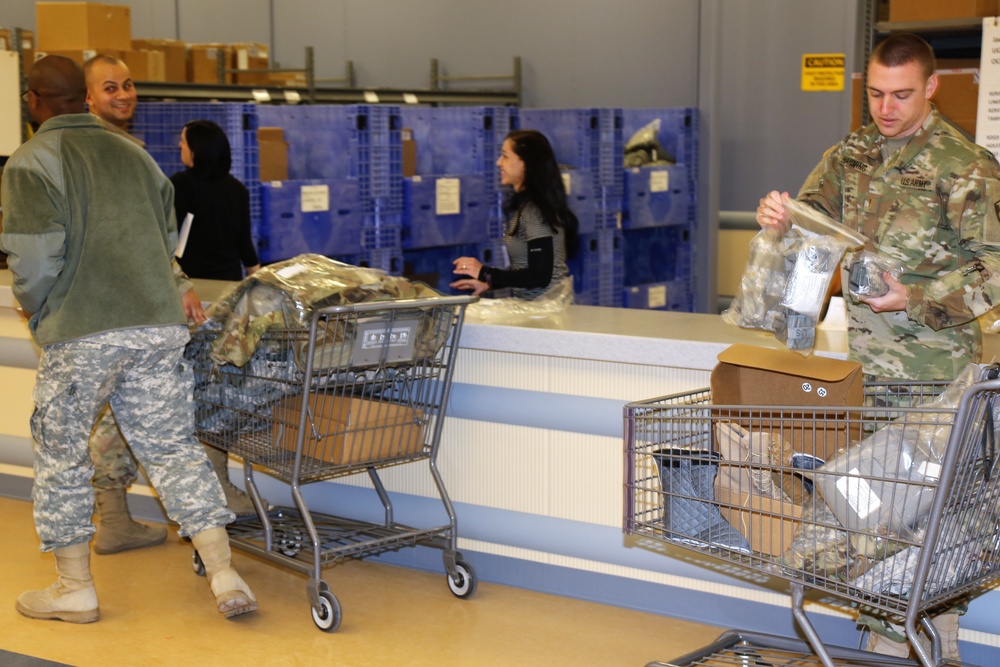 Operation Cold Steel II Soldiers receive equipment issue at Fort McCoy