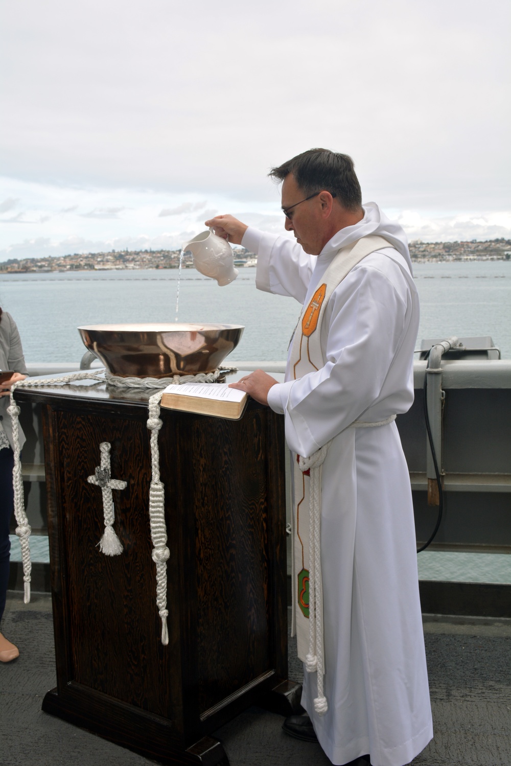 USNS Carl Brashear Hosts Traditional Navy Baptism Ceremony