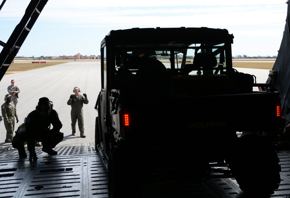 Unloading during Patriot Sands Exercise 2018