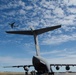 C-5M Super Galaxy soars over C-17 Globemaster III at Exercise Patriot Sands 2018