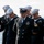 USS America (LHA 6) Sailors bow their heads for chaplain's benediction during a burial at sea ceremony USS America (LHA 6) Sailors bow their heads for chaplain's benediction during a burial at sea ceremony