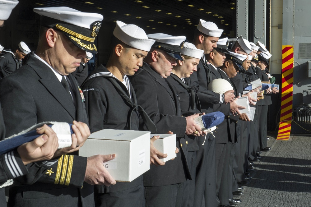 USS America Sailors participate in burial-at-sea