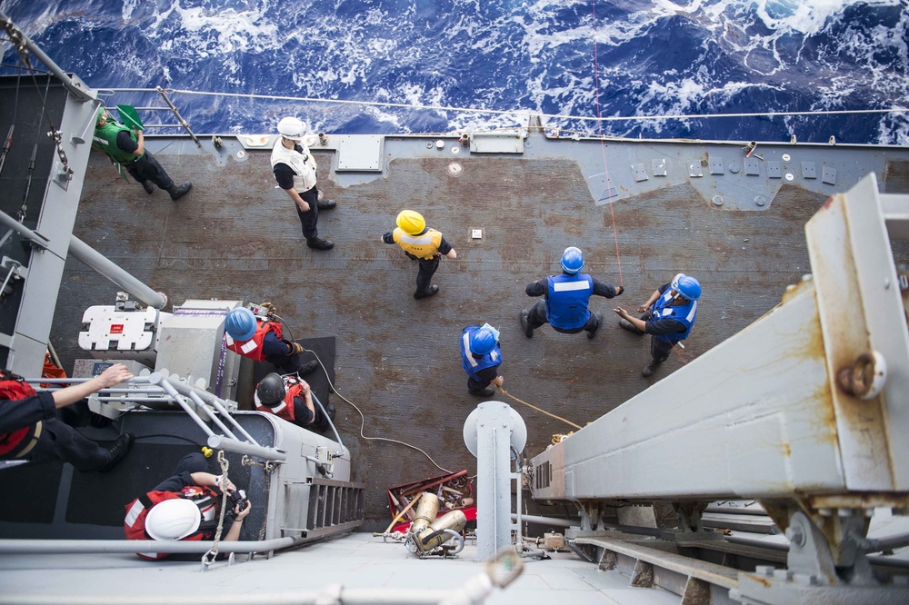 USS Antietam conducts replenishment-at-sea