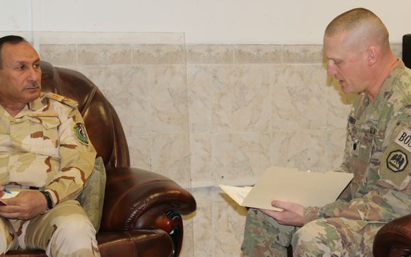 139th RSG Iraqi Security Forces Signal School Commander Key Leader Engagement