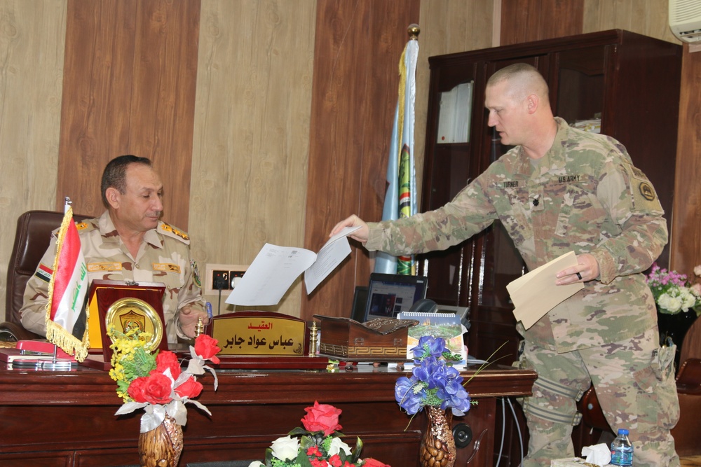 139th RSG Iraqi Security Forces Signal School Commander Key Leader Engagement