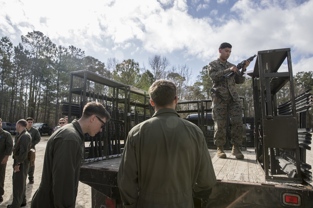 U.S. Marines With HMLA-269 Participate In Aircraft Egress Training