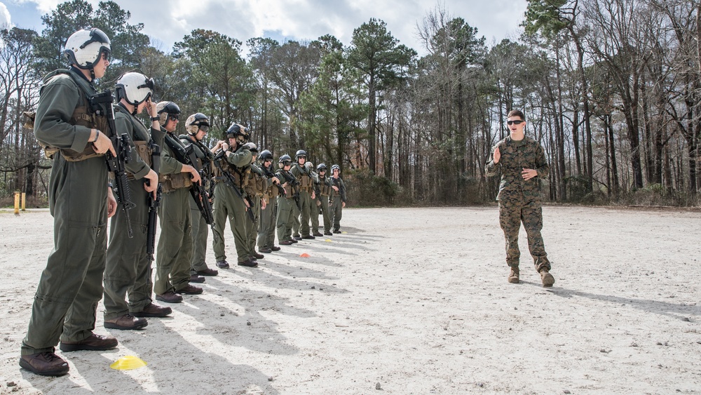 U.S. Marines With HMLA-269 Participate In Aircraft Egress Training